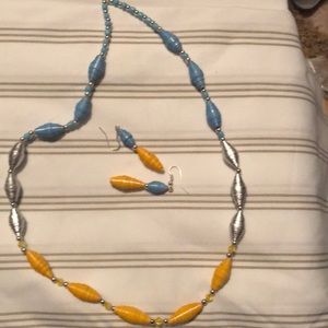 Recycling paper necklaces